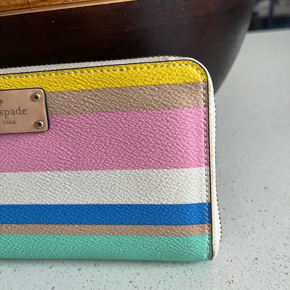 Kate Spade Striped Zip Around Wallet - Picture 5 of 16